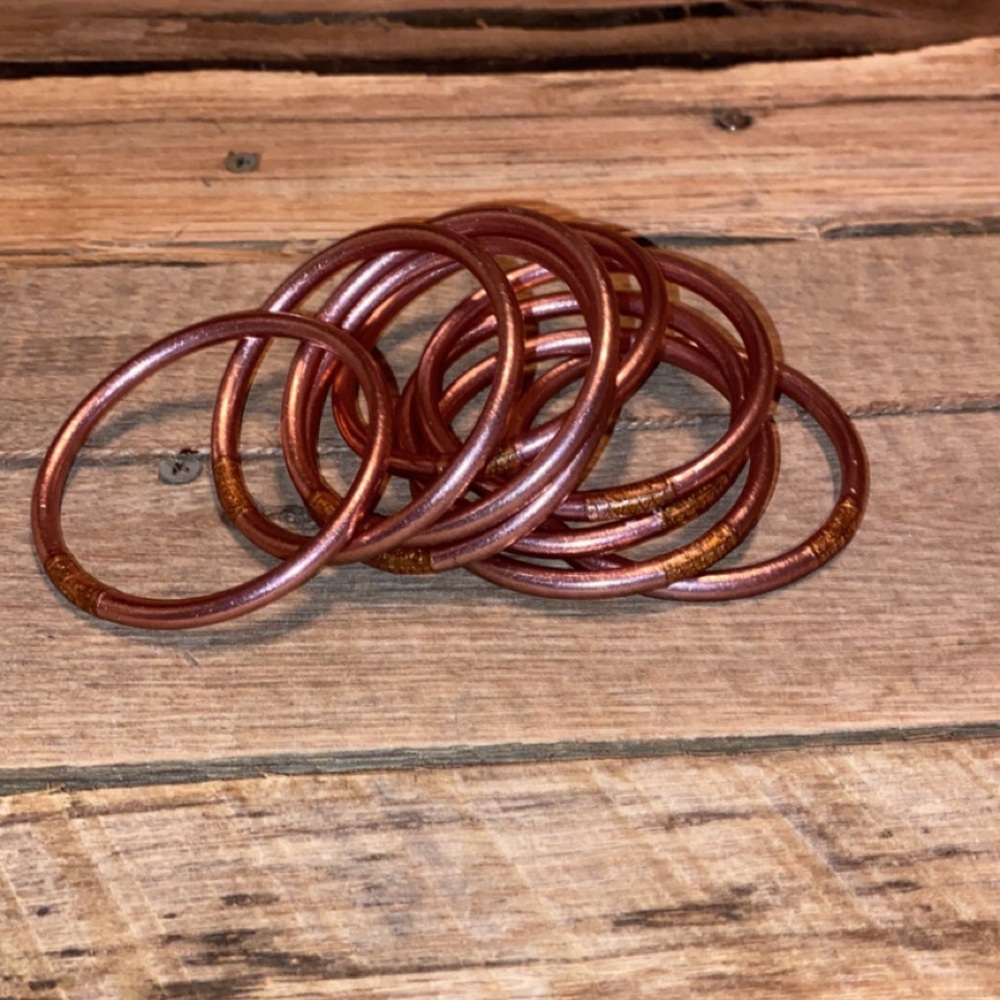 Buddha girl rose gold bangles